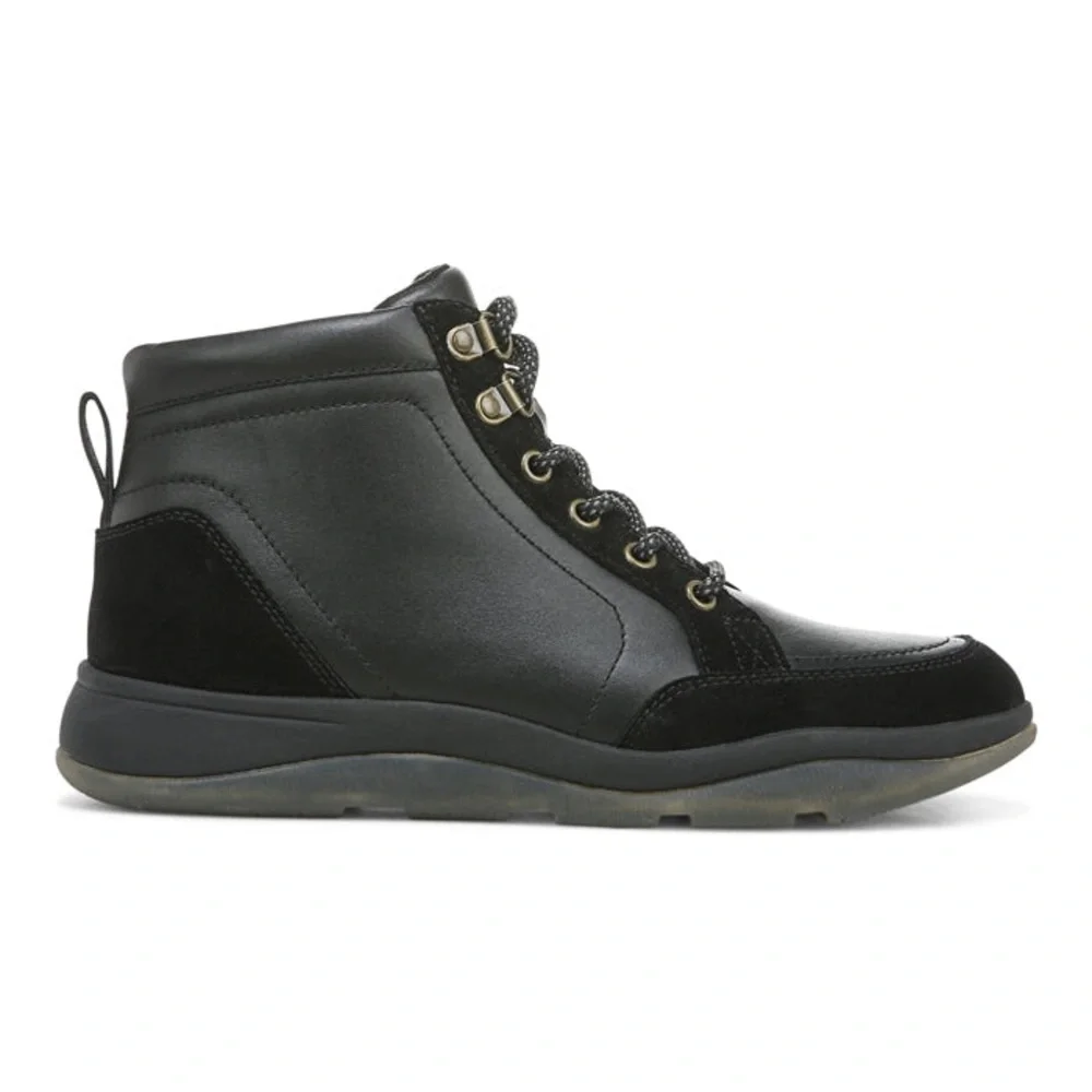Vionic | VGUC Whitley Black Ankle Boots High Top Biker Bootie Rubber Sole, 6